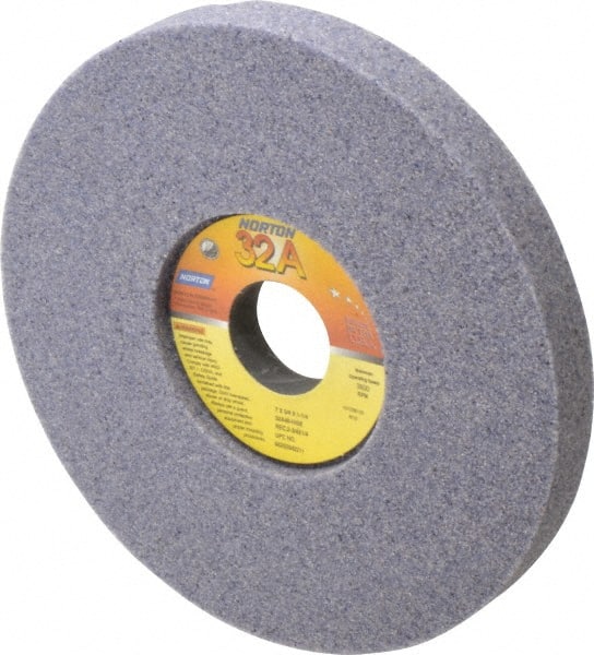Norton - 7" Diam x 1-1/4" Hole x 3/4" Thick, I Hardness, 46 Grit Surface Grinding Wheel - Aluminum Oxide, Type 5, Coarse Grade, 3,600 Max RPM, Vitrified Bond, One-Side Recess - Exact Tooling