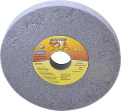 Norton - 7" Diam x 1-1/4" Hole x 3/4" Thick, H Hardness, 46 Grit Surface Grinding Wheel - Aluminum Oxide, Type 1, Coarse Grade, 3,600 Max RPM, Vitrified Bond, No Recess - Exact Tooling