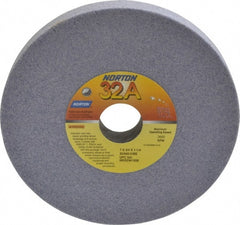 Norton - 7" Diam x 1-1/4" Hole x 3/4" Thick, I Hardness, 60 Grit Surface Grinding Wheel - Aluminum Oxide, Type 1, Medium Grade, 3,600 Max RPM, Vitrified Bond, No Recess - Exact Tooling