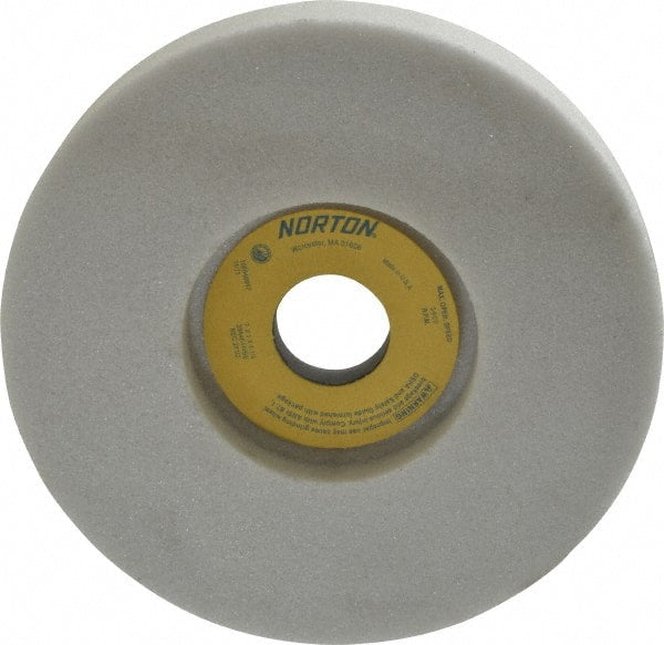 Norton - 7" Diam x 1-1/4" Hole x 1" Thick, H Hardness, 46 Grit Surface Grinding Wheel - Aluminum Oxide, Type 5, Coarse Grade, 3,600 Max RPM, Vitrified Bond, One-Side Recess - Exact Tooling
