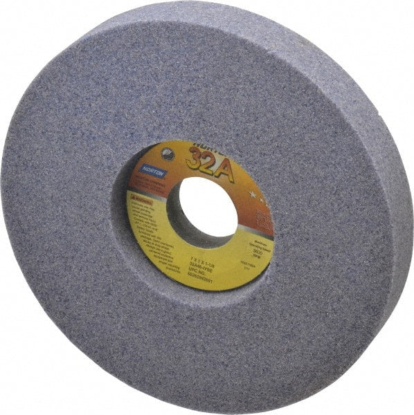 Norton - 7" Diam x 1-1/4" Hole x 1" Thick, I Hardness, 46 Grit Surface Grinding Wheel - Aluminum Oxide, Type 5, Coarse Grade, 3,600 Max RPM, Vitrified Bond, One-Side Recess - Exact Tooling