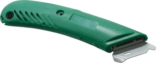 PHC - Retractable Utility Knife - 1-5/8" Blade, Green Plastic Handle, 1 Blade Included - Exact Tooling