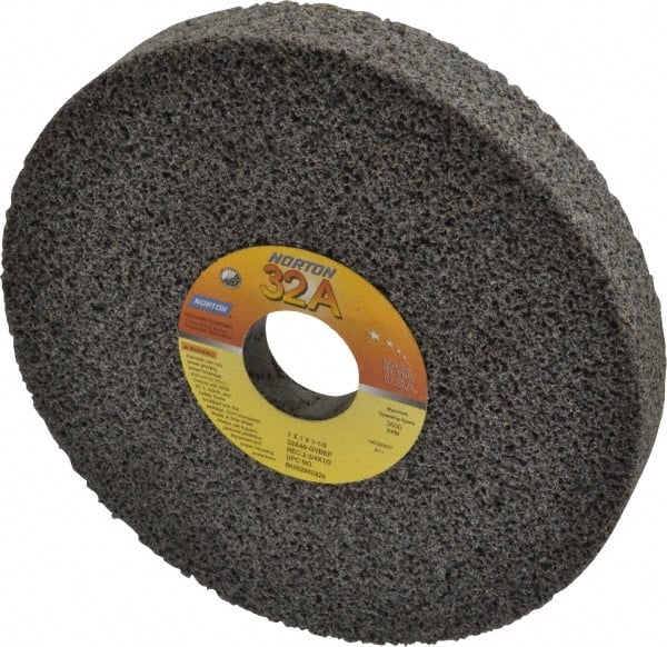 Norton - 7" Diam x 1-1/4" Hole x 1" Thick, G Hardness, 46 Grit Surface Grinding Wheel - Aluminum Oxide, Type 5, Coarse Grade, 3,600 Max RPM, Vitrified Bond, One-Side Recess - Exact Tooling