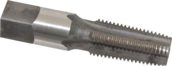 Reiff & Nestor - 1/4-18 NPTF Thread, 4 Flute Standard Pipe Tap - 2-7/16" OAL, 1-1/16" Thread Length, 9/16" Shank Diam, Nitride Finish, High Speed Steel - Exact Tooling