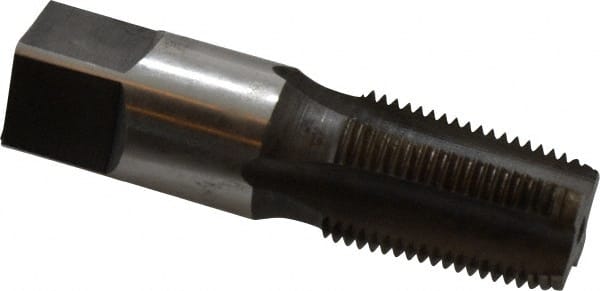 Reiff & Nestor - 3/8-18 NPTF Thread, 4 Flute Standard Pipe Tap - 2-9/16" OAL, 1-1/16" Thread Length, 0.7" Shank Diam, Nitride Finish, High Speed Steel - Exact Tooling