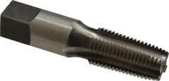 Reiff & Nestor - 1/4-18 NPT Thread, 4 Flute Standard Pipe Tap - 2-7/16" OAL, 1-1/16" Thread Length, 9/16" Shank Diam, Bright Finish, High Speed Steel - Exact Tooling