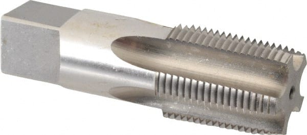 Reiff & Nestor - 3/4-14 NPT Thread, 5 Flute Standard Pipe Tap - 3-1/4" OAL, 1-3/8" Thread Length, 29/32" Shank Diam, Bright Finish, High Speed Steel - Exact Tooling