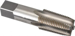 Reiff & Nestor - 1/2-14 NPTF Thread, 4 Flute Standard Pipe Tap - 3-1/8" OAL, 1-3/8" Thread Length, 11/16" Shank Diam, Bright Finish, High Speed Steel - Exact Tooling