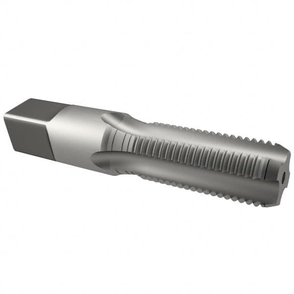 Reiff & Nestor - 3/8-18 NPSF Thread, 4 Flute Standard Pipe Tap - 2-9/16" OAL, 1-1/16" Thread Length, 0.7" Shank Diam, Bright Finish, High Speed Steel - Exact Tooling