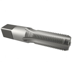 Reiff & Nestor - 3/8-18 NPSF Thread, 4 Flute Standard Pipe Tap - 2-9/16" OAL, 1-1/16" Thread Length, 0.7" Shank Diam, Bright Finish, High Speed Steel - Exact Tooling