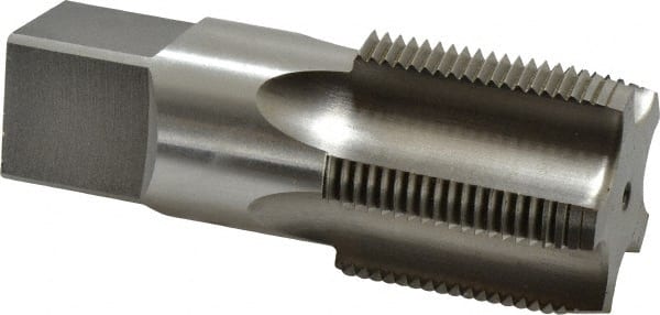 Reiff & Nestor - 1-1/4 - 11-1/2 NPSF Thread, 5 Flute Standard Pipe Tap - 4" OAL, 1-3/4" Thread Length, 1-5/16" Shank Diam, Bright Finish, High Speed Steel - Exact Tooling