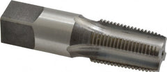 Reiff & Nestor - 3/8-18 NPT Thread, 4 Flute Standard Pipe Tap - 2-9/16" OAL, 1-1/16" Thread Length, 0.7" Shank Diam, Bright Finish, High Speed Steel - Exact Tooling