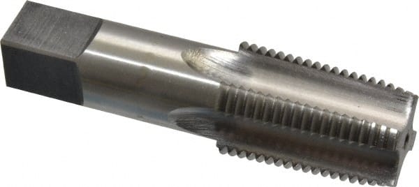 Reiff & Nestor - 1/2-14 NPT Thread, 4 Flute Standard Pipe Tap - 3-1/8" OAL, 1-3/8" Thread Length, 11/16" Shank Diam, Bright Finish, High Speed Steel - Exact Tooling
