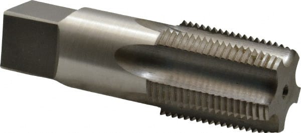 Reiff & Nestor - 3/4-14 NPT Thread, 5 Flute Standard Pipe Tap - 3-1/4" OAL, 1-3/8" Thread Length, 29/32" Shank Diam, Bright Finish, High Speed Steel - Exact Tooling