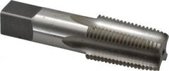 Reiff & Nestor - 1/2-14 NPTF Thread, 4 Flute Standard Pipe Tap - 3-1/8" OAL, 1-3/8" Thread Length, 11/16" Shank Diam, Oxide Finish, High Speed Steel - Exact Tooling