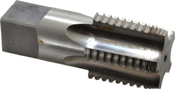 Reiff & Nestor - 1-1/4 - 11-1/2 NPT, 5 Flutes, Bright Finish, High Speed Steel, Interrupted Thread Pipe Tap - Exact Tooling