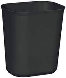 Rubbermaid - 14 Qt Black Rectangle Trash Can - Fiberglass, 12-1/4" High x 11-1/8" Long x 8-1/4" Wide - Exact Tooling