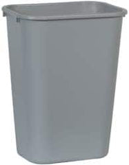 Rubbermaid - 41 Qt Gray Rectangle Trash Can - Polyethylene, 19-7/8" High x 15-1/4" Long x 11" Wide - Exact Tooling