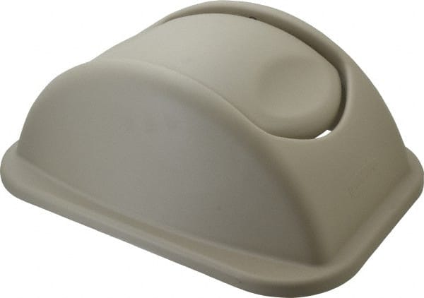 Rubbermaid - Dome Lid for Use with Rectangular Trash Cans - Beige, Polypropylene, For Untouchable Trash Cans - Exact Tooling