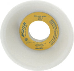 Norton - 4" Diam, 1-1/4" Hole Size, 1-1/2" Overall Thickness, 60 Grit, Type 11 Tool & Cutter Grinding Wheel - Medium Grade, Aluminum Oxide, J Hardness, Vitrified Bond, 5,730 RPM - Exact Tooling