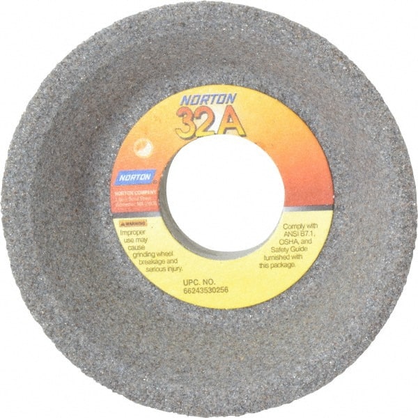 Norton - 4" Diam, 1-1/4" Hole Size, 1-1/2" Overall Thickness, 60 Grit, Type 11 Tool & Cutter Grinding Wheel - Medium Grade, Aluminum Oxide, J Hardness, Vitrified Bond, 5,730 RPM - Exact Tooling