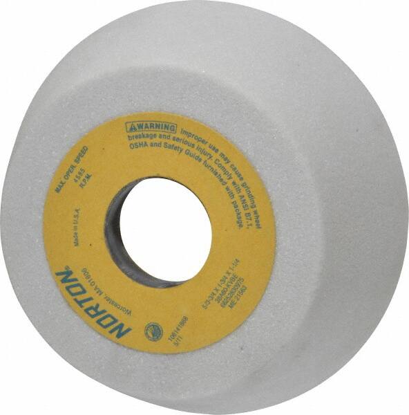 Norton - 5" Diam, 1-1/4" Hole Size, 1-3/4" Overall Thickness, 60 Grit, Type 11 Tool & Cutter Grinding Wheel - Medium Grade, Aluminum Oxide, K Hardness, Vitrified Bond, 4,585 RPM - Exact Tooling