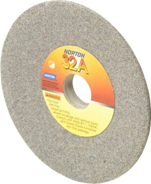 Norton - 4" Diam, 3/4" Hole Size, 1/2" Overall Thickness, 60 Grit, Type 12 Tool & Cutter Grinding Wheel - Medium Grade, Aluminum Oxide, K Hardness, Vitrified Bond, 6,210 RPM - Exact Tooling