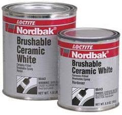 Loctite - 2 Lb Kit White Epoxy Resin Filler/Repair Caulk - 200°F Max Operating Temp, 5 hr Full Cure Time, Series 209 - Exact Tooling