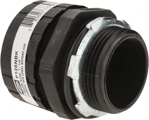 Hubbell Wiring Device-Kellems - 1-1/4" Trade, Nylon Push In Straight Liquidtight Conduit Connector - Noninsulated - Exact Tooling