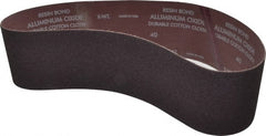 Norton - 4" Wide x 36" OAL, 40 Grit, Aluminum Oxide Abrasive Belt - Aluminum Oxide, Coarse, Coated, X Weighted Cloth Backing, Series R228 - Exact Tooling
