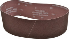 Norton - 4" Wide x 36" OAL, 60 Grit, Aluminum Oxide Abrasive Belt - Aluminum Oxide, Medium, Coated, X Weighted Cloth Backing, Series R228 - Exact Tooling