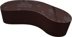 Norton - 4" Wide x 36" OAL, 100 Grit, Aluminum Oxide Abrasive Belt - Aluminum Oxide, Fine, Coated, X Weighted Cloth Backing, Series R228 - Exact Tooling