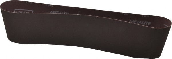 Norton - 4" Wide x 36" OAL, 150 Grit, Aluminum Oxide Abrasive Belt - Aluminum Oxide, Very Fine, Coated, X Weighted Cloth Backing, Series R228 - Exact Tooling