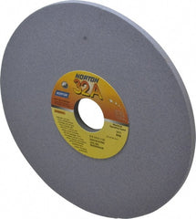 Norton - 8" Diam x 1-1/4" Hole x 1/4" Thick, K Hardness, 100 Grit Surface Grinding Wheel - Aluminum Oxide, Type 1, Fine Grade, 3,600 Max RPM, Vitrified Bond, No Recess - Exact Tooling