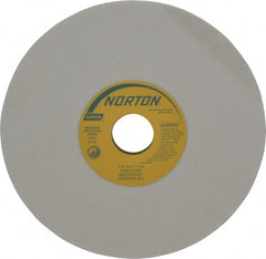 Norton - 8" Diam x 1-1/4" Hole x 1/4" Thick, I Hardness, 60 Grit Surface Grinding Wheel - Aluminum Oxide, Type 1, Medium Grade, 3,600 Max RPM, Vitrified Bond, No Recess - Exact Tooling