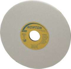 Norton - 8" Diam x 1-1/4" Hole x 1/4" Thick, K Hardness, 60 Grit Surface Grinding Wheel - Aluminum Oxide, Type 1, Medium Grade, 3,600 Max RPM, Vitrified Bond, No Recess - Exact Tooling
