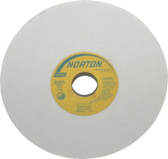 Norton - 8" Diam x 1-1/4" Hole x 1/4" Thick, K Hardness, 80 Grit Surface Grinding Wheel - Aluminum Oxide, Type 1, Medium Grade, 3,600 Max RPM, Vitrified Bond, No Recess - Exact Tooling