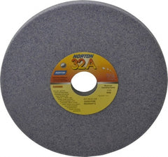 Norton - 8" Diam x 1-1/4" Hole x 1/2" Thick, H Hardness, 46 Grit Surface Grinding Wheel - Aluminum Oxide, Type 1, Coarse Grade, 3,105 Max RPM, Vitrified Bond, No Recess - Exact Tooling
