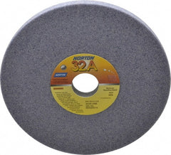 Norton - 8" Diam x 1-1/4" Hole x 1/2" Thick, J Hardness, 46 Grit Surface Grinding Wheel - Aluminum Oxide, Type 1, Coarse Grade, 3,600 Max RPM, Vitrified Bond, No Recess - Exact Tooling