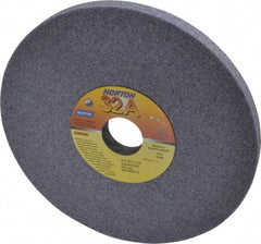 Norton - 8" Diam x 1-1/4" Hole x 1/2" Thick, K Hardness, 46 Grit Surface Grinding Wheel - Aluminum Oxide, Type 1, Coarse Grade, 3,600 Max RPM, Vitrified Bond, No Recess - Exact Tooling