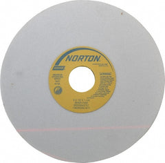 Norton - 8" Diam x 1-1/4" Hole x 1/2" Thick, I Hardness, 60 Grit Surface Grinding Wheel - Aluminum Oxide, Type 1, Medium Grade, 3,600 Max RPM, Vitrified Bond, No Recess - Exact Tooling