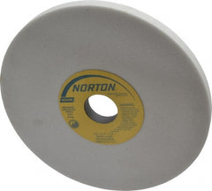 Norton - 8" Diam x 1-1/4" Hole x 1/2" Thick, J Hardness, 60 Grit Surface Grinding Wheel - Aluminum Oxide, Type 1, Medium Grade, 3,600 Max RPM, Vitrified Bond, No Recess - Exact Tooling