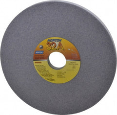 Norton - 8" Diam x 1-1/4" Hole x 1/2" Thick, I Hardness, 60 Grit Surface Grinding Wheel - Aluminum Oxide, Type 1, Medium Grade, 3,600 Max RPM, Vitrified Bond, No Recess - Exact Tooling