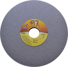 Norton - 8" Diam x 1-1/4" Hole x 1/2" Thick, J Hardness, 60 Grit Surface Grinding Wheel - Aluminum Oxide, Type 1, Medium Grade, 3,600 Max RPM, Vitrified Bond, No Recess - Exact Tooling