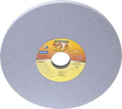 Norton - 8" Diam x 1-1/4" Hole x 1/2" Thick, K Hardness, 80 Grit Surface Grinding Wheel - Aluminum Oxide, Type 1, Medium Grade, 3,600 Max RPM, Vitrified Bond, No Recess - Exact Tooling