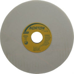 Norton - 8" Diam x 1-1/4" Hole x 1/2" Thick, K Hardness, 60 Grit Surface Grinding Wheel - Aluminum Oxide, Type 1, Medium Grade, 3,600 Max RPM, Vitrified Bond, No Recess - Exact Tooling