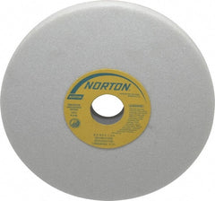 Norton - 8" Diam x 1-1/4" Hole x 3/4" Thick, K Hardness, 46 Grit Surface Grinding Wheel - Aluminum Oxide, Type 1, Coarse Grade, 3,600 Max RPM, Vitrified Bond, No Recess - Exact Tooling