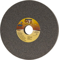 Norton - 8" Diam x 1-1/4" Hole x 3/4" Thick, G Hardness, 60 Grit Surface Grinding Wheel - Aluminum Oxide, Type 1, Medium Grade, 3,600 Max RPM, Vitrified Bond, No Recess - Exact Tooling