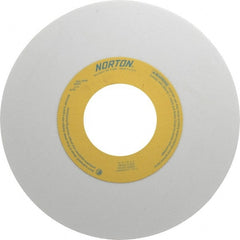 Norton - 10" Diam x 3" Hole x 1/2" Thick, K Hardness, 60 Grit Surface Grinding Wheel - Aluminum Oxide, Type 1, Medium Grade, 2,485 Max RPM, Vitrified Bond, No Recess - Exact Tooling