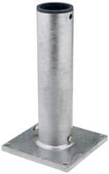THERN - 8 Inches Long x 8 Inches Wide x 14.56 Inches Deep x 1/2 Inches Thick Davit Crane Pedestal/Socket Base - 7 Inches Distance Between Mounting Hole Centers, 0.41 Inches Hole Diameter, Galvanized Finish - Exact Tooling